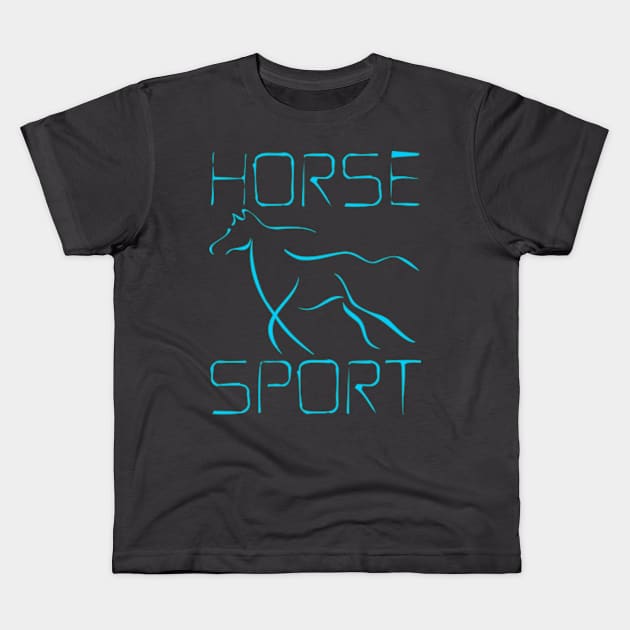 Horse Sport Discreet Drawing Birthday Gift Shirt 4 Kids T-Shirt by KAOZ